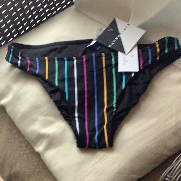 Vera Bradley reversible bikini stripes & black size S NWT Black tankini … - Picture 7 of 15